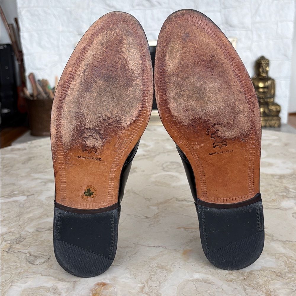 Classy Italian-Made Black Leather Tassel Loafers – Genuine Leather Sole - Picture 11 of 15